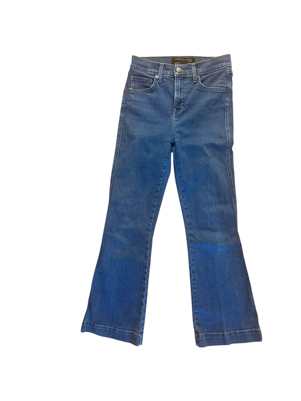 Veronica Beard Womens Jeans Blue Denim Pants Carson Ankle Flare Jeans Size 26